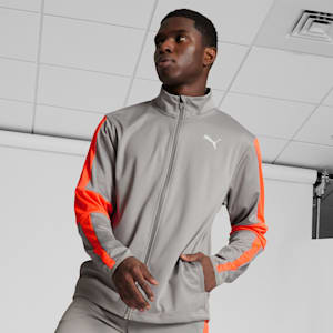 Chamarra para entrenar Blaster para hombre, Concrete Gray-Neon Sun, extralarge