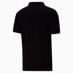 Camiseta tipo polo de piqué Essentials para hombre, Cotton Black-Cat
