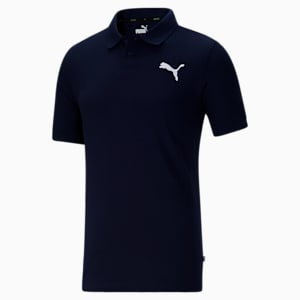 Camiseta tipo polo de piqué Essentials para hombre, Peacoat-Cat