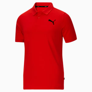 Camiseta tipo polo de piqué Essentials para hombre, High Risk Red, extralarge