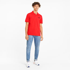 Camiseta tipo polo de piqué Essentials para hombre, High Risk Red, extralarge
