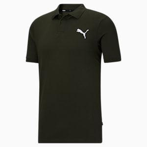 Camiseta tipo polo Essentials de piqué para hombre, Forest Night