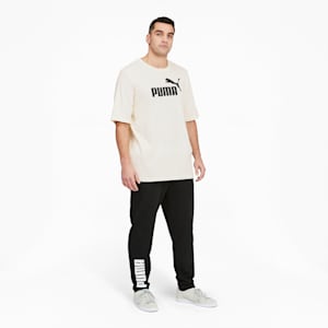 Essentials Men's Logo Tee BT, Ivory Glow-Puma Black