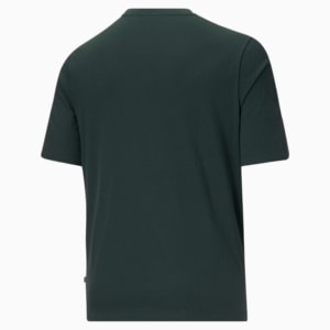Essentials Men's Logo Tee BT, Green Gables-Puma White