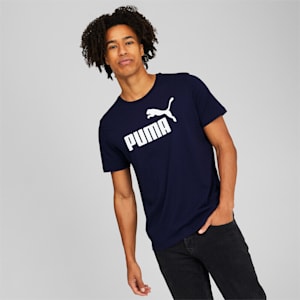Playera para hombre Essentials Logo, Peacoat, extralarge