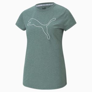RTG Heather Logo Regular Fit Women's T-shirt, Blue Spruce Heather