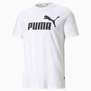 Essentials Logo Men's Tee, Puma White
