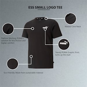Essentials Small Logo Regular Fit Men's  T-shirt, Puma Black