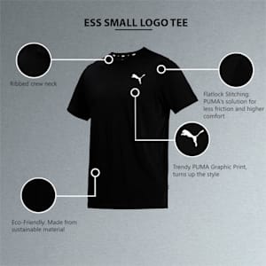 Essentials Small Logo Regular Fit Men's  T-shirt, Puma Black-Cat