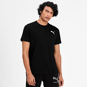 Essentials Small Logo Regular Fit Men's  T-shirt, Puma Black-Cat, extralarge-IND