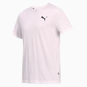 Essentials Small Logo Regular Fit Men's  T-shirt, Puma White-Puma White-Cat