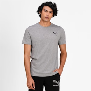 Essentials Small Logo Regular Fit Men's  T-shirt, Medium Gray Heather-Medium Gray Heather-Cat