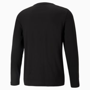 Essentials Long Sleeve Men's Tee, Puma Black