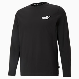 Essentials Long Sleeve Men's Tee, Puma Black