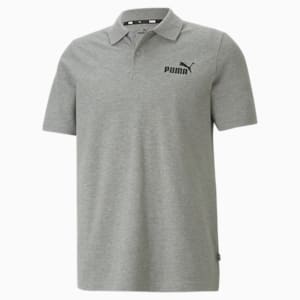 Essentials Pique Men's Polo Shirt, Medium Gray Heather