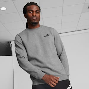 Essentials+ Two-Tone Big Logo Crew Neck Men's Sweater | PUMA