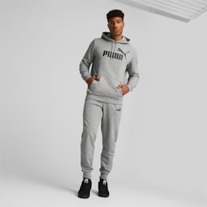 Big Logo Regular Fit Men's Hoodie, Medium Gray Heather, extralarge-IND