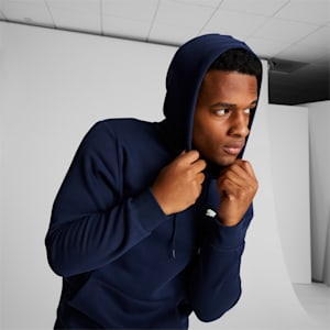 Essentials Small Logo Men's Hoodie, Peacoat-Cat