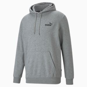Essential Small Logo Regular Fit Men's Hoodie, Medium Gray Heather