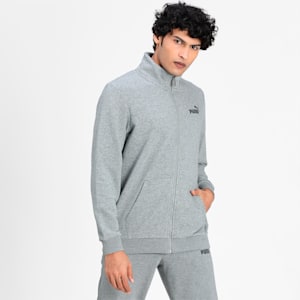 Men's Regular Fit Track Jacket, Medium Gray Heather, extralarge-IND