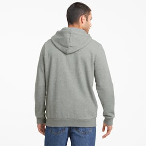 Big Logo Full-Zip Regular Fit Men's Hoodie, Medium Gray Heather, extralarge-IND