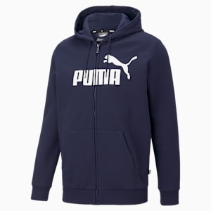 Big Logo Full-Zip Regular Fit Men's Hoodie, Peacoat, extralarge-IND