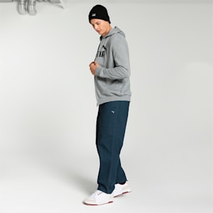 Essential Big Logo Full-Zip Regular Fit Men's Hoodie, Medium Gray Heather, extralarge-IND
