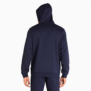 Essentials Small Logo Full-Zip Regular Fit Men's Hoodie, Peacoat