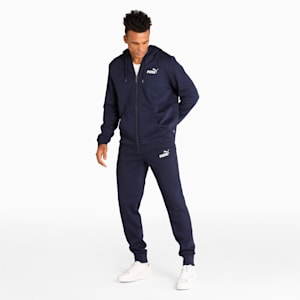 Essentials Small Logo Full-Zip Regular Fit Men's Hoodie, Peacoat