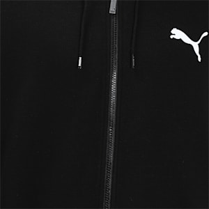 Small Logo Full-Zip Men's Hoodie, Puma Black-Cat, extralarge-IND