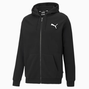 Small Logo Full-Zip Men's Hoodie, Puma Black-Cat, extralarge-IND