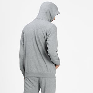 Small Logo Full-Zip Men's Hoodie, Medium Gray Heather-Cat, extralarge-IND