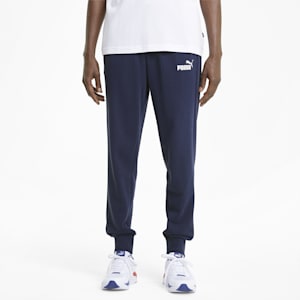 Logo Men's Regular Fit Knitted Sweat Pants, Peacoat, extralarge-IND