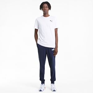 Logo Men's Regular Fit Knitted Sweat Pants, Peacoat, extralarge-IND