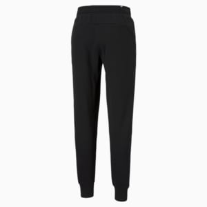 Essentials Logo Regular Fit Knitted Men's Sweat Pants, Puma Black-Cat, extralarge-IND