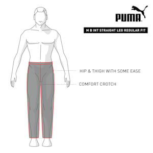 Essentials Logo Regular Fit Knitted Men's Sweat Pants, Puma Black-Cat, extralarge-IND