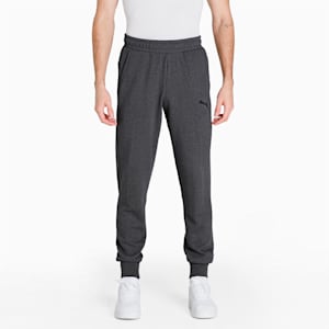 Essentials Logo Regular Fit Knitted Men's Sweat Pants, Dark Gray Heather-Cat, extralarge-IND
