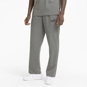 Essentials Logo Regular Fit Knitted Men's Sweat Pants, Medium Gray Heather, extralarge-IND
