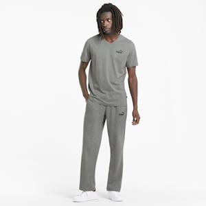 Essentials Logo Regular Fit Knitted Men's Sweat Pants, Medium Gray Heather, extralarge-IND
