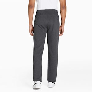 Logo Regular Fit Men's Knitted Sweat Pants, Dark Gray Heather, extralarge-IND