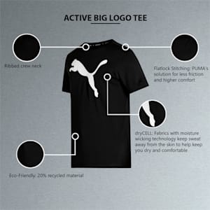 Active Big Logo Regular Fit Men's  T-shirt, Puma Black, extralarge-IND