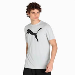 Active Big Logo Regular Fit Men's  T-shirt, Gray Violet, extralarge-IND