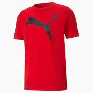 Active Big Logo Regular Fit Men's T-shirt, High Risk Red, extralarge-IND