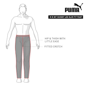 Active Tricot Slim Fit Men's Sweat Pants, Puma Black-Puma White