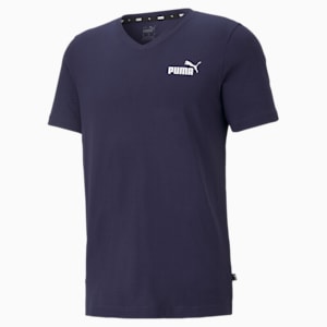 V-Neck Regular Fit Men's T-shirt, Peacoat, extralarge-IND