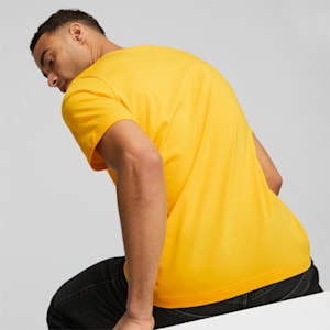 Essentials+ 2 Colour Logo Men's T-shirt, Yellow Sizzle, extralarge-IND