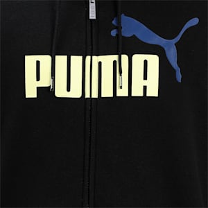 Essentials+ Two-Tone Full-Zip Men's Hoodie, Puma Black
