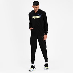 Essentials+ Two-Tone Full-Zip Men's Hoodie, Puma Black