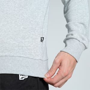 Essentials+ Two-Tone Big Logo Crew Men's Sweat Shirt, Light Gray Heather, extralarge-IND