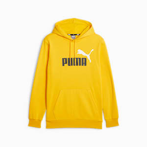 Essentials+ Two-Tone Big Logo Men's Hoodie, Yellow Sizzle, extralarge